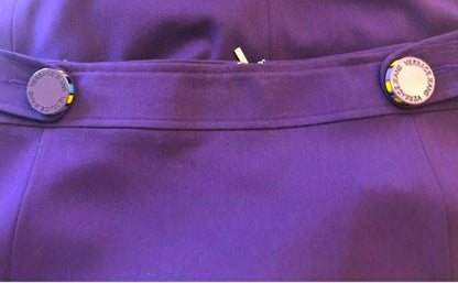 Versace Jeans Women's Purple Midi Pencil Skirt UK 12 US 8 EU 40 IT 44 Timeless Fashions