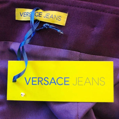 Versace Jeans Women's Purple Midi Pencil Skirt UK 12 US 8 EU 40 IT 44 - Timelessfashions
