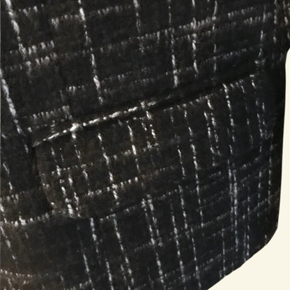 Paul Costelloe Black & White Vintage Zip Wool Blend Jacket UK 16 US 12 EU 44 - Timelessfashions