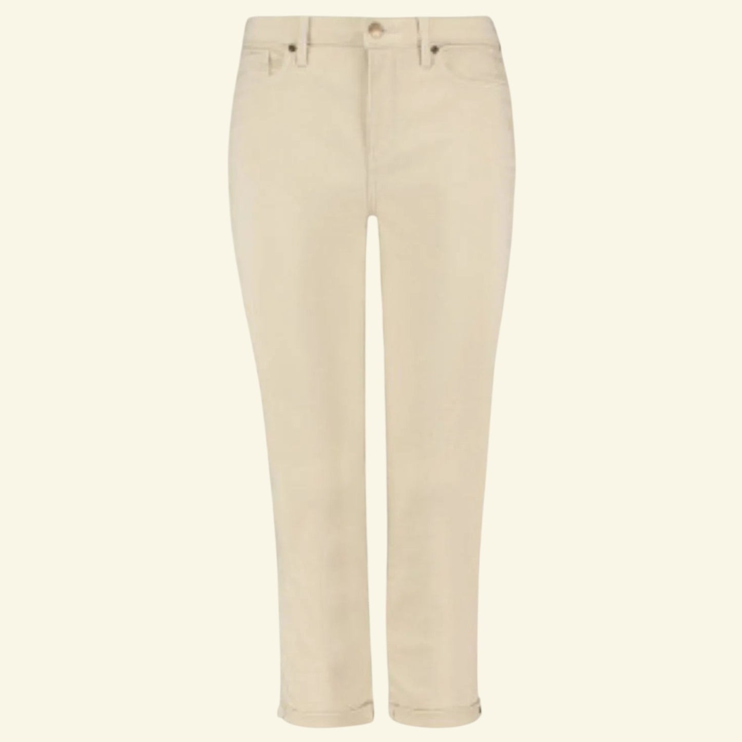 Pomodoro Sand Cotton Cropped Stretch Jeans UK 18 US 14 EU 46 - Timelessfashions