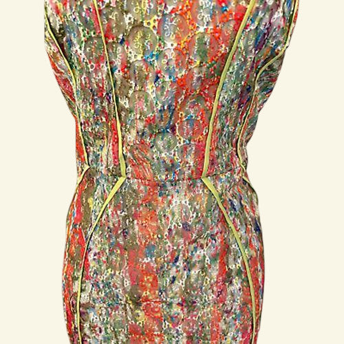 WHISTLES Florette MultiColoured Lace Sleeveless Summer Dress UK 8 US 4 EU 36 - Timelessfashions
