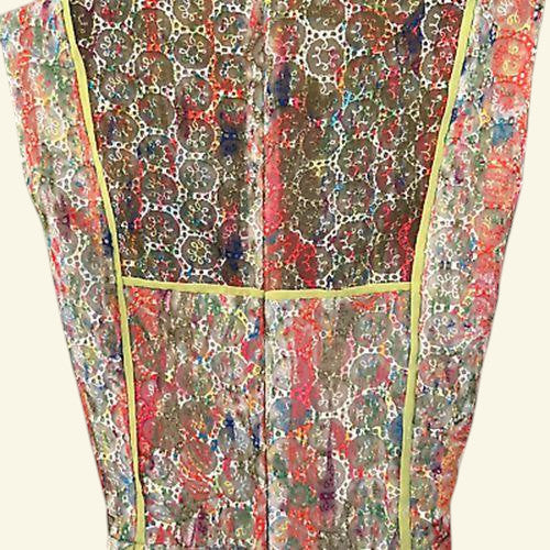 WHISTLES Florette MultiColoured Lace Sleeveless Summer Dress UK 8 US 4 EU 36 - Timelessfashions