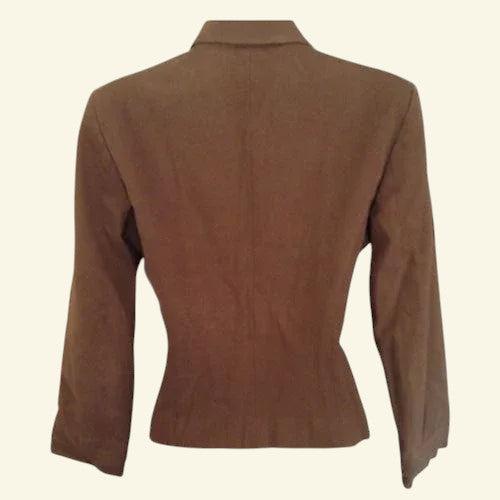 Joseph Khaki Brown Cotton Mix Jacket Blazer UK 10/12 US 6/8 EU 38/40 - Timelessfashions
