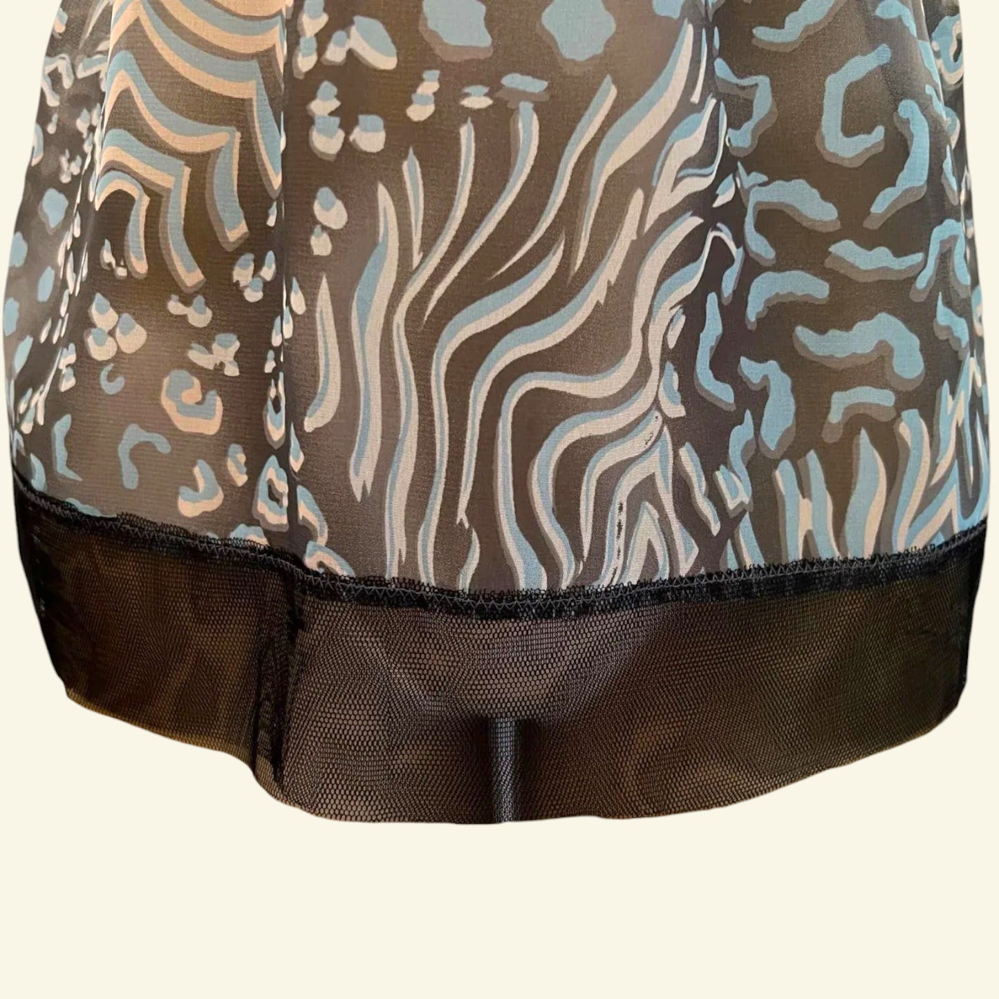 Phard Blue & Grey Chiffon Cami Top Size M Approx UK 8/10 US 4/6 EU 36/38 - Timelessfashions