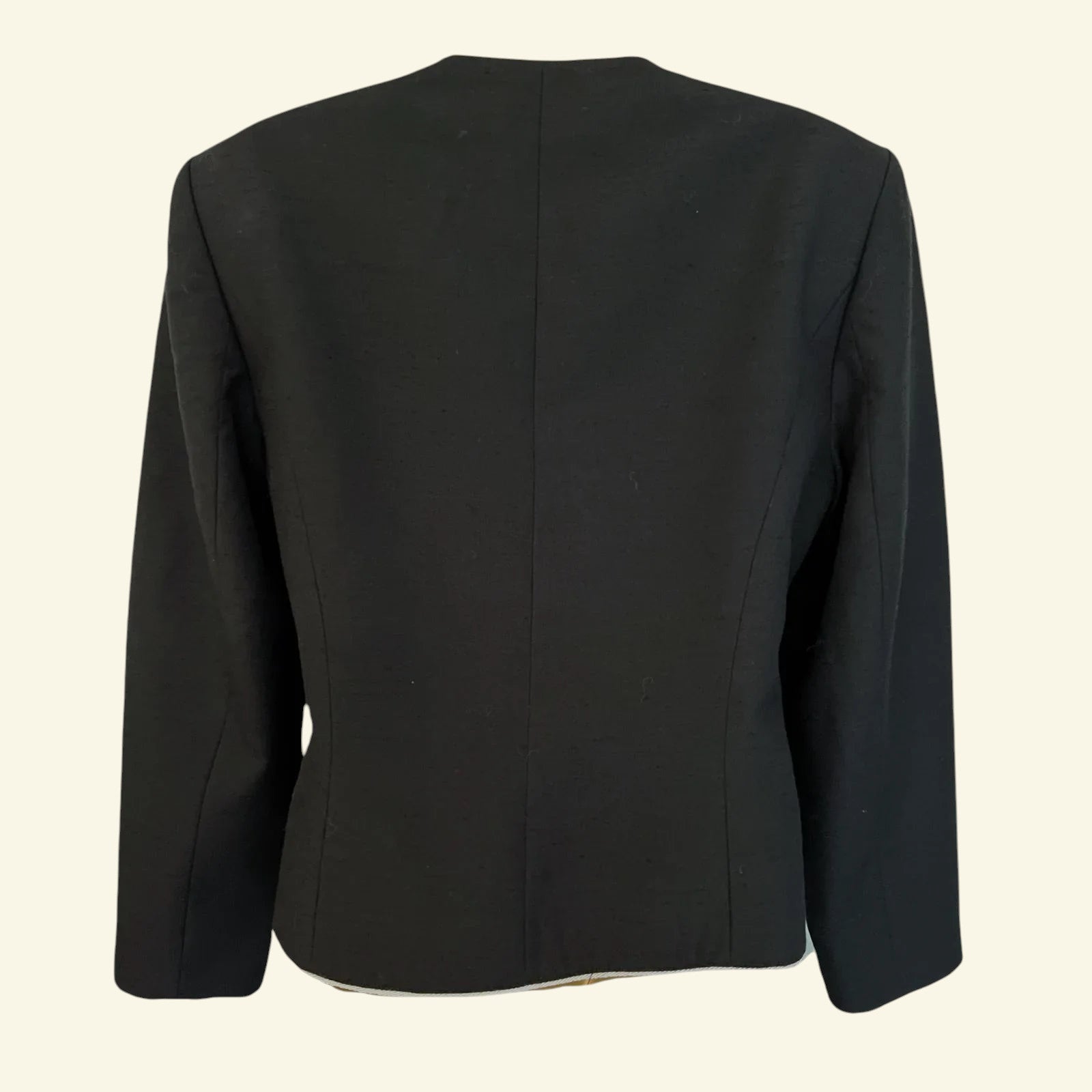 Country Casuals Vintage Black Embroidered Summer Jacket UK 8 US 4 EU 36 - Timelessfashions