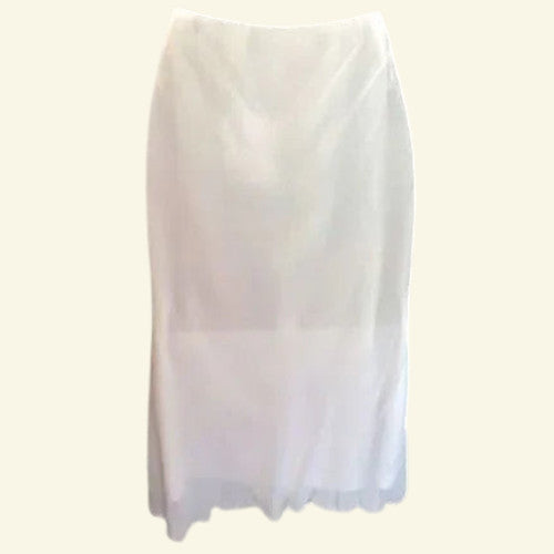 Valentino Jeans Women's White & Black Floral Chiffon Skirt UK 12 EU 40 US 8 IT 44 - Timelessfashions