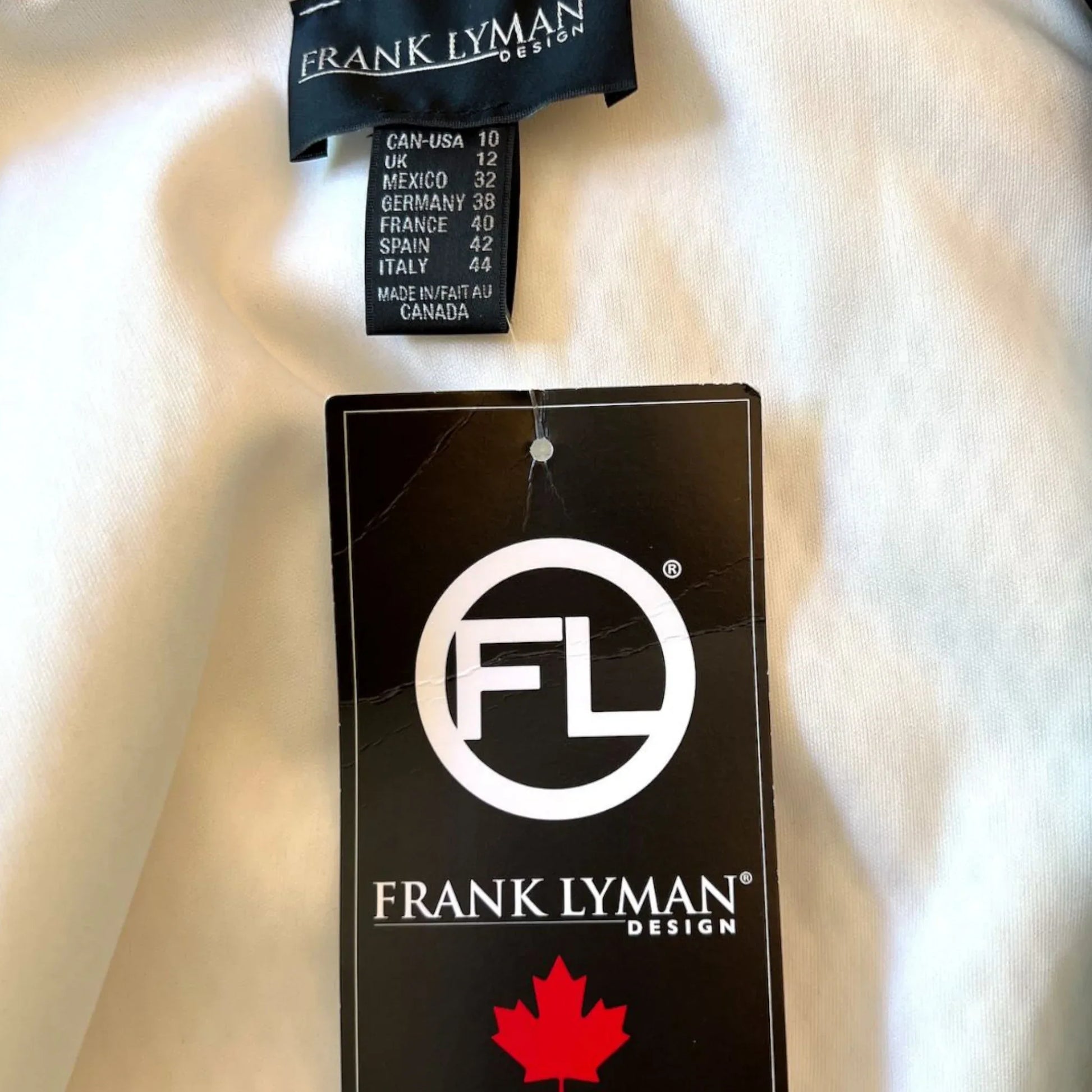 Frank Lyman Black & White Stretch Bodycon Dress UK 12 US 8 EU 40 - Timelessfashions