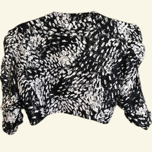 Michaela Louisa Navy & White Ladies Cropped Jacket Bolero Shrug UK 10 US 6 EU 38 - Timelessfashions