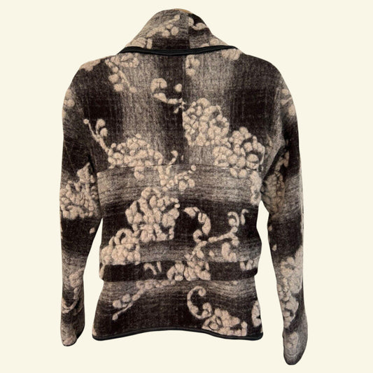 Romeo & Giulia Brown Ladies Lagenlook Style Wool Jacket Approx UK 12 US 8 EU 40 - Timelessfashions