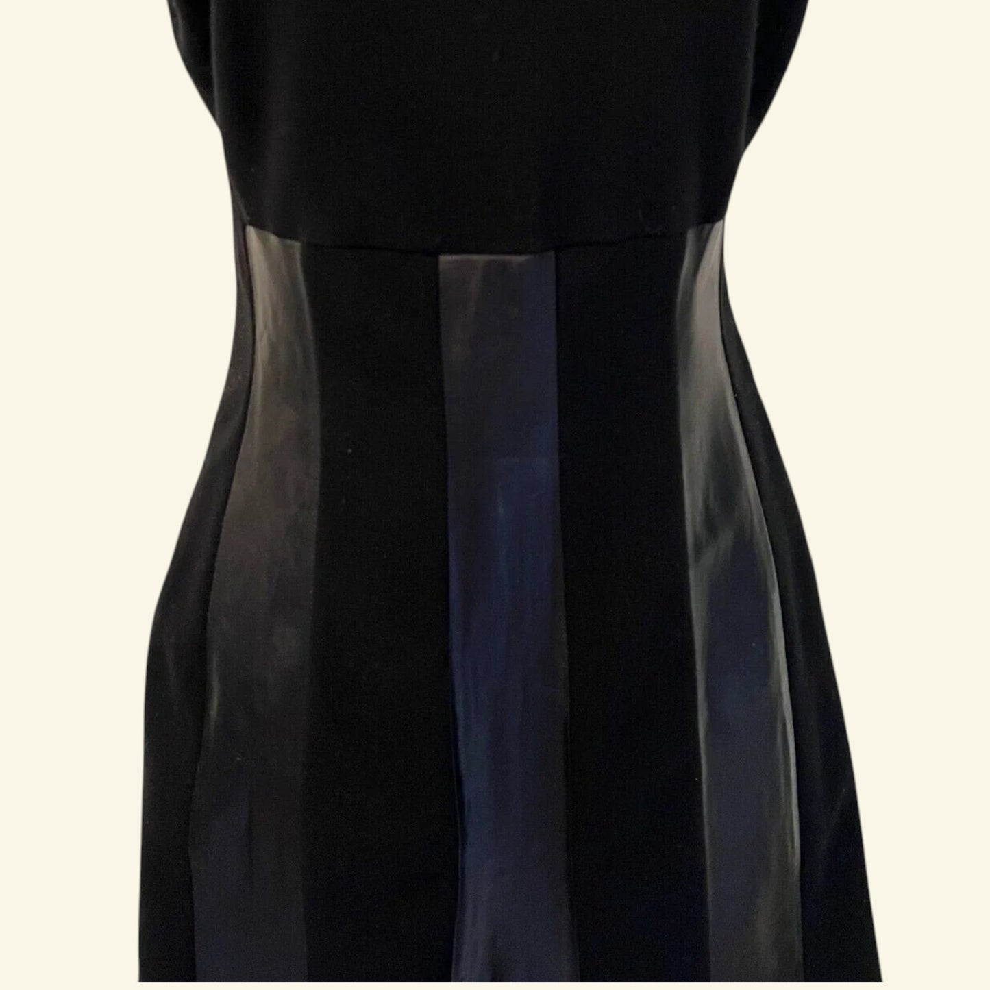 Diane von Furstenberg Womens Black Ellie Leather Dress UK 10 US 6 EU 38 - Timelessfashions