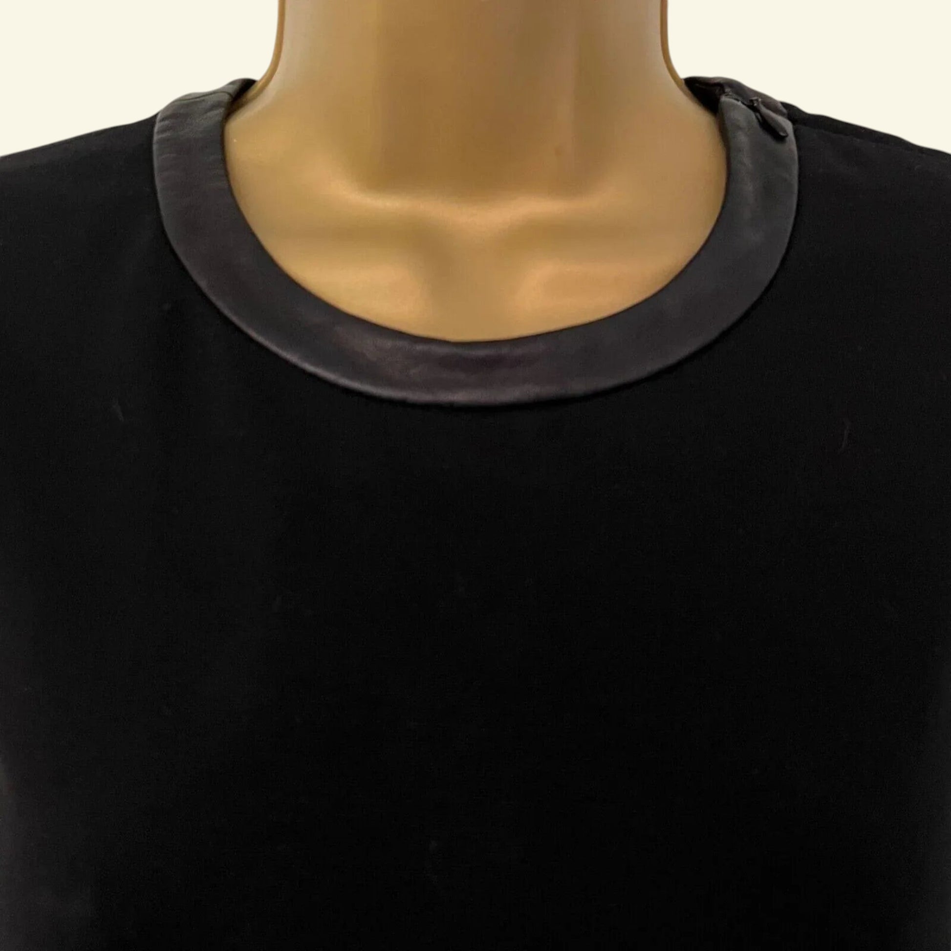 Diane von Furstenberg Womens Black Ellie Leather Dress UK 10 US 6 EU 38 - Timelessfashions