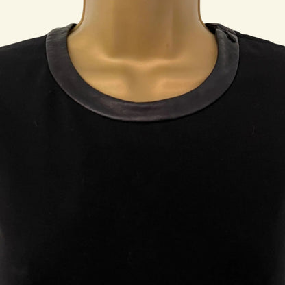 Diane von Furstenberg Womens Black Ellie Leather Dress UK 10 US 6 EU 38 - Timelessfashions