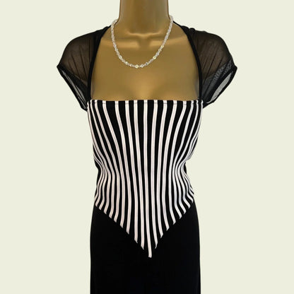 Joseph Ribkoff Couture Vintage Black & White Jumpsuit UK 14 US 10 EU 42 - Timelessfashions