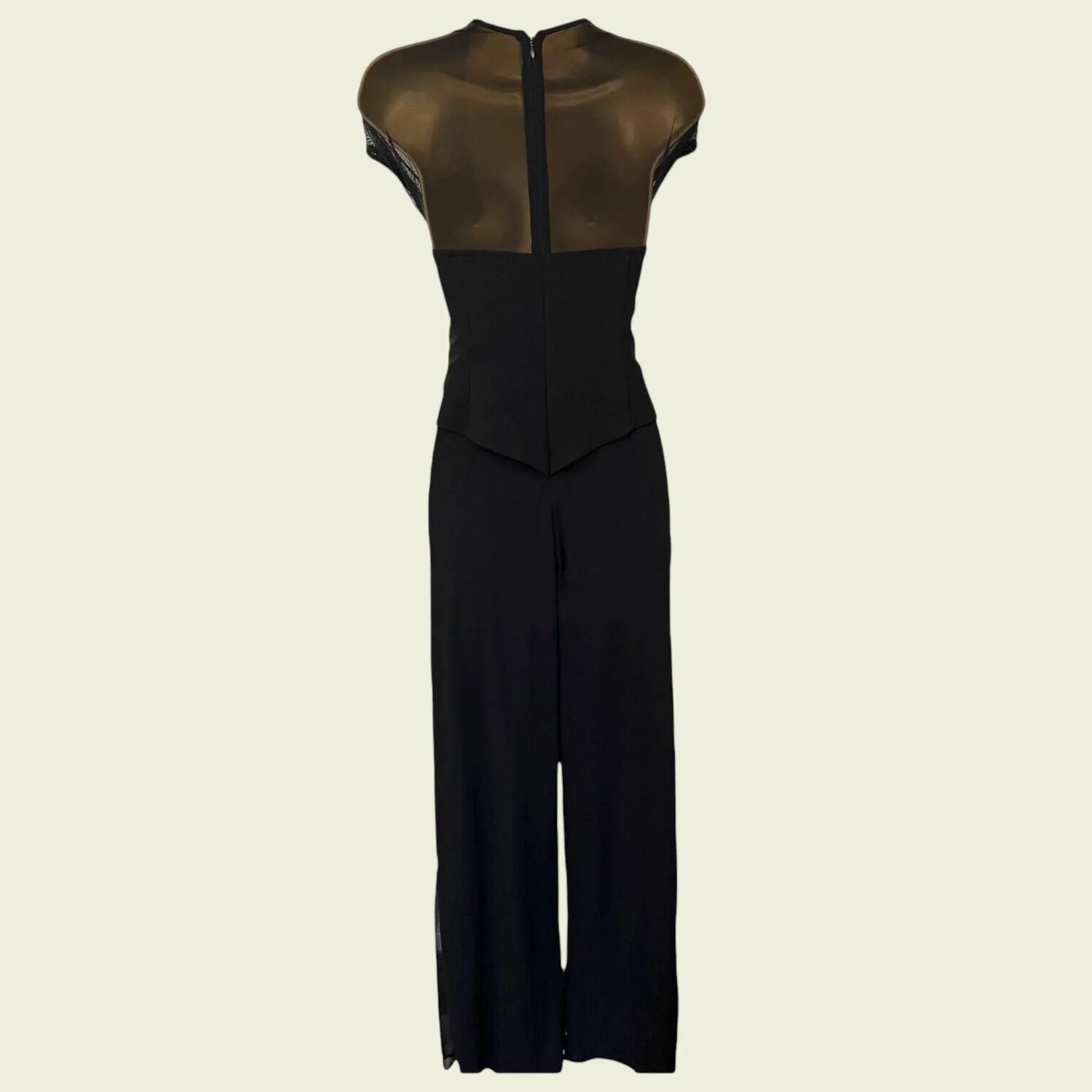 Joseph Ribkoff Couture Vintage Black & White Jumpsuit UK 14 US 10 EU 42 - Timelessfashions