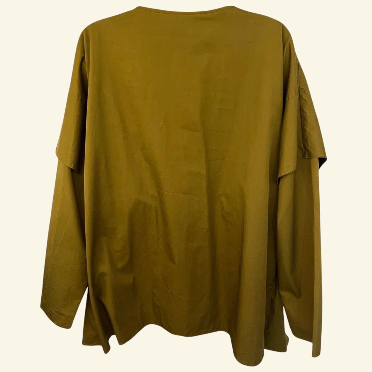 Cos Khaki Oversize Long Sleeve Cotton Tunic Top UK 10 US 6 EU 38 - Timelessfashions