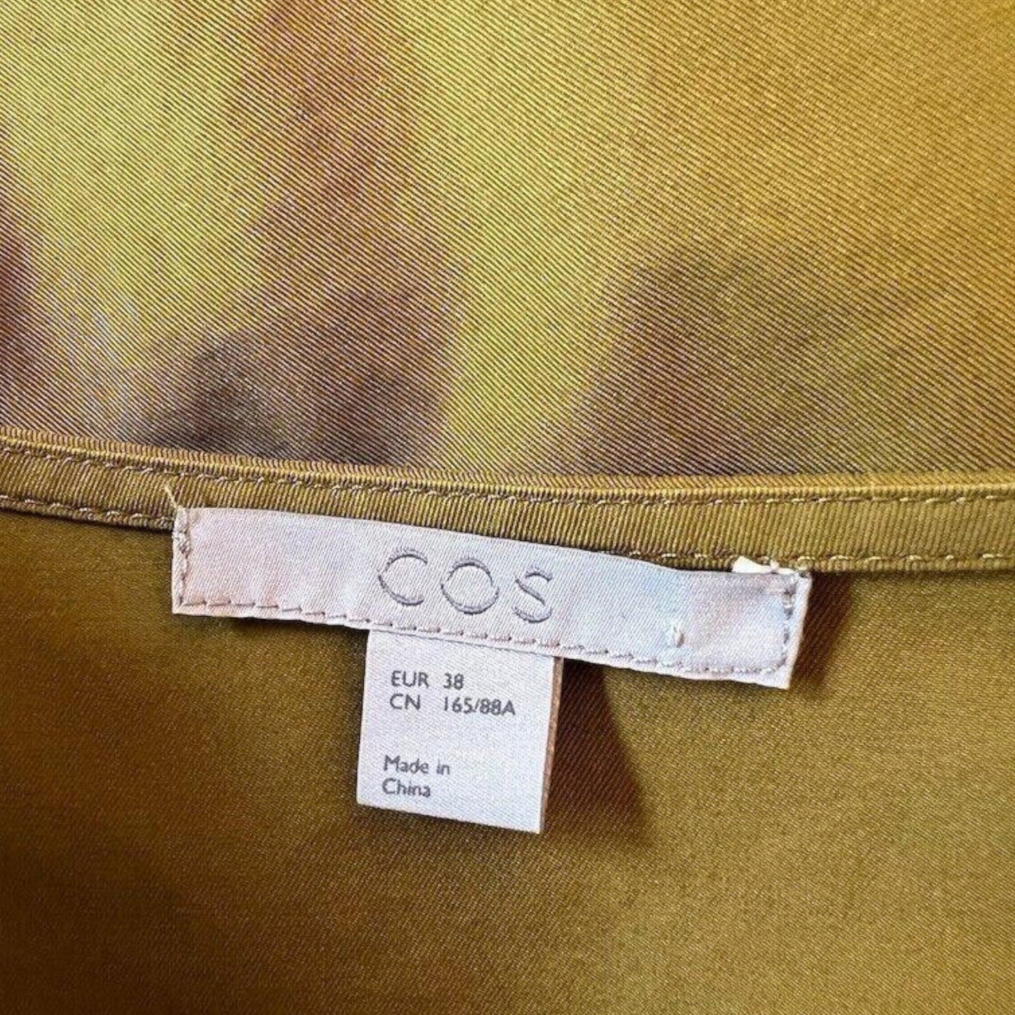 Cos Khaki Oversize Long Sleeve Cotton Tunic Top UK 10 US 6 EU 38 - Timelessfashions