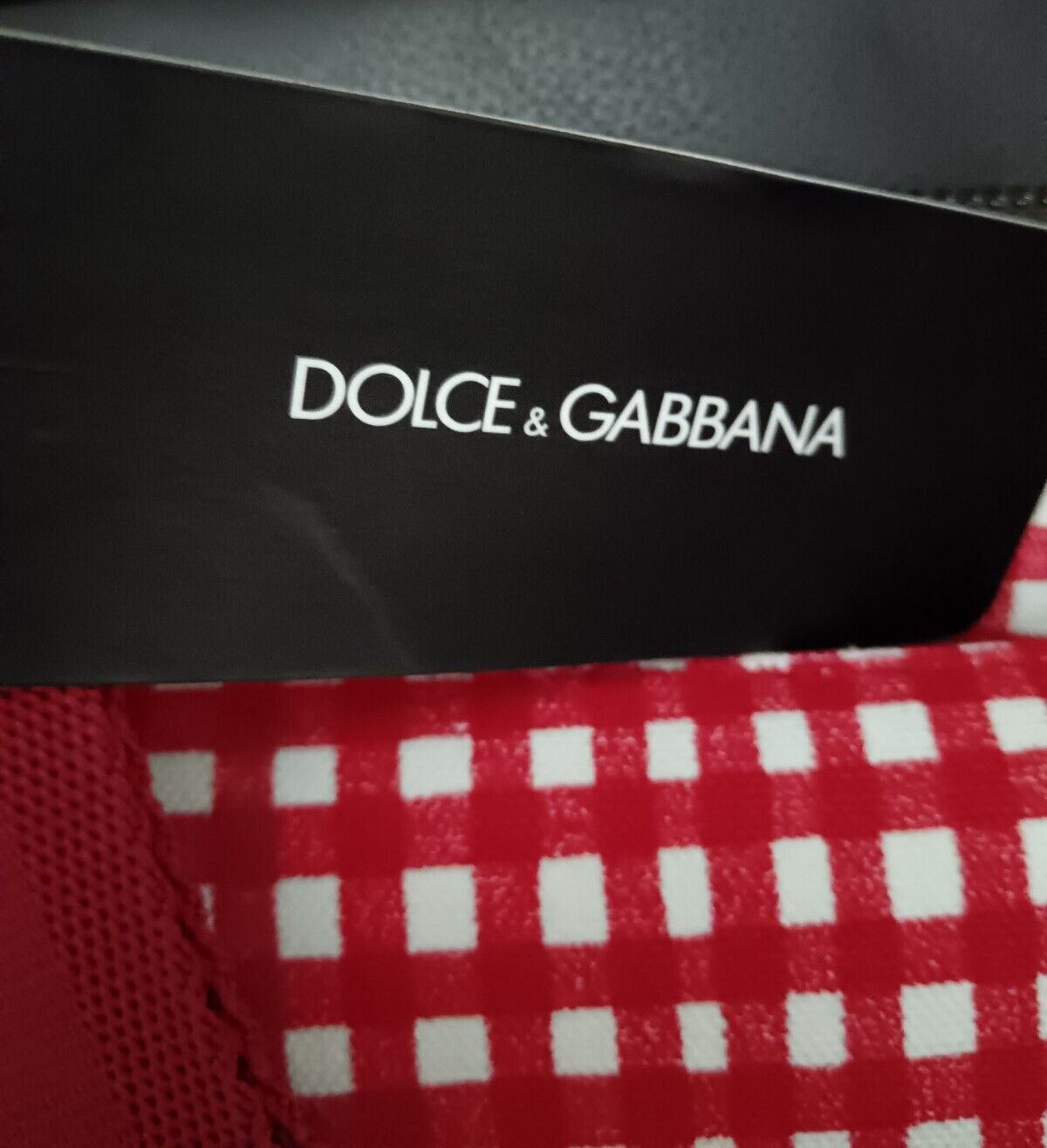 Dolce & Gabbana Unisex Red Check Messenger Shoulder/Cross Body Bag Timeless Fashions