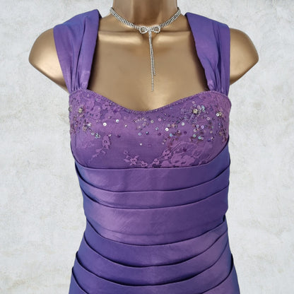 Libra Womens Lilac Embellished Dress & Bolero Jacket UK 14 US 10 EU 42 BNWT Timeless Fashions