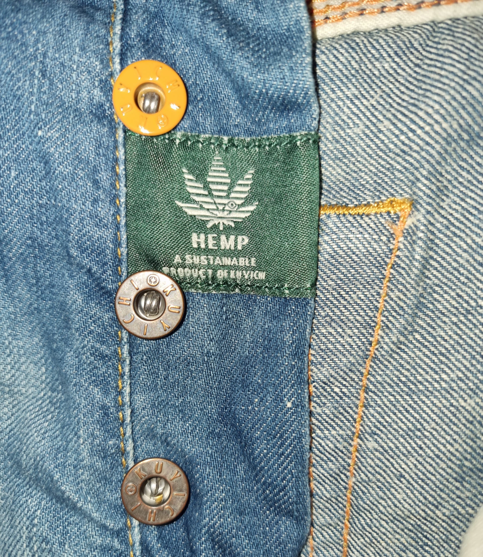 Kuyichi Daniel Men's Blue Regular Fit Straight Leg Faded Denim Jeans W34 L32 Timeless Fashions