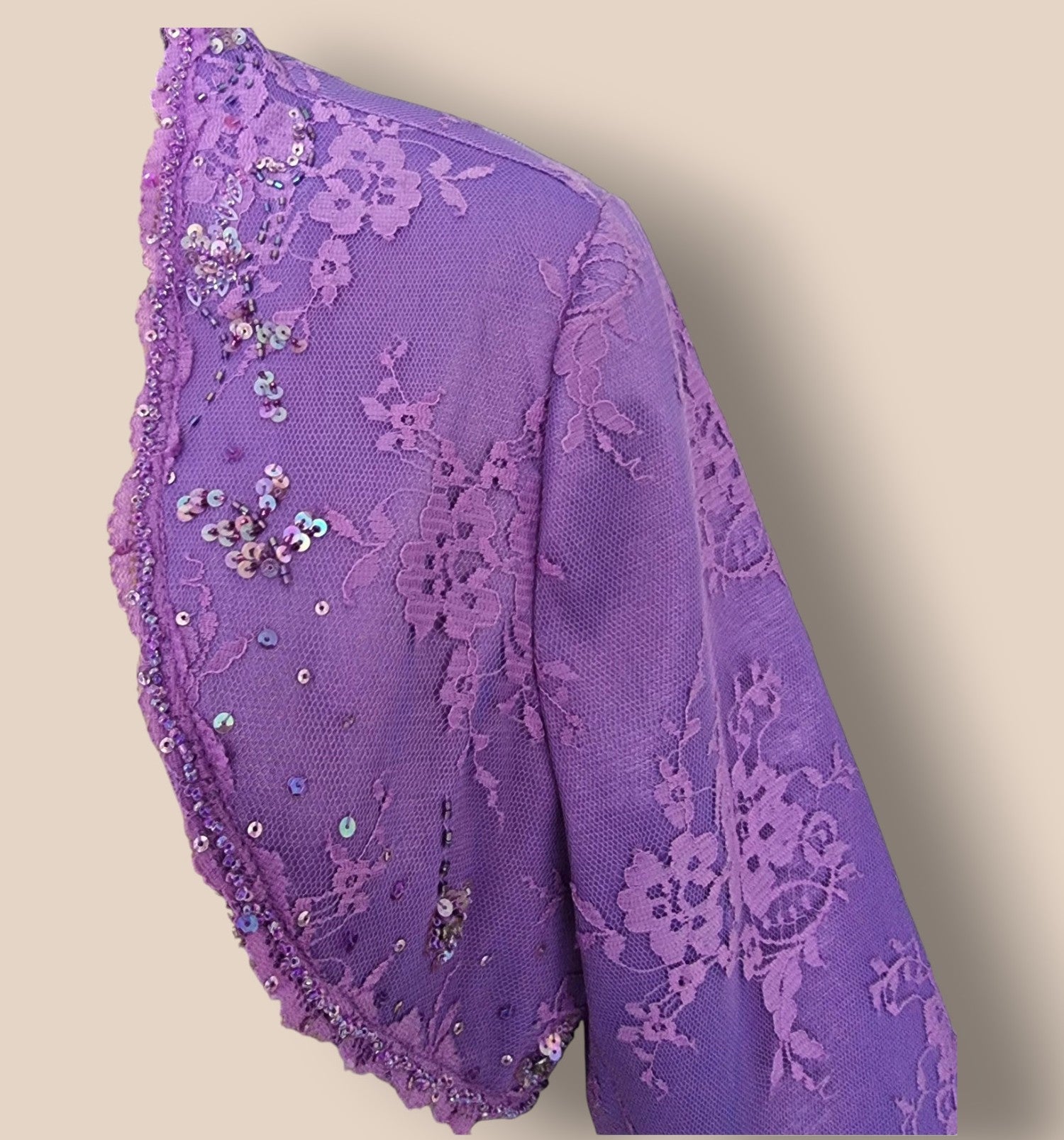 Libra Womens Lilac Embellished Dress & Bolero Jacket UK 14 US 10 EU 42 Timeless Fashions