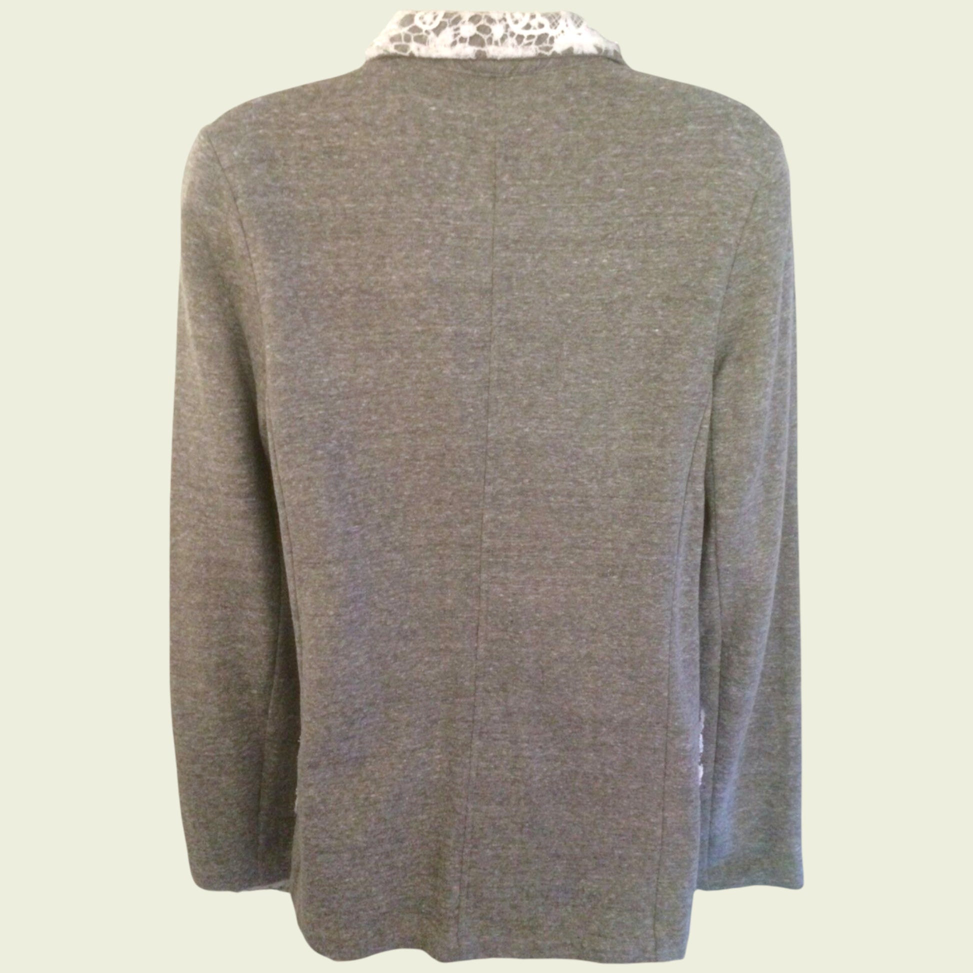 Gray jacket on a beige background