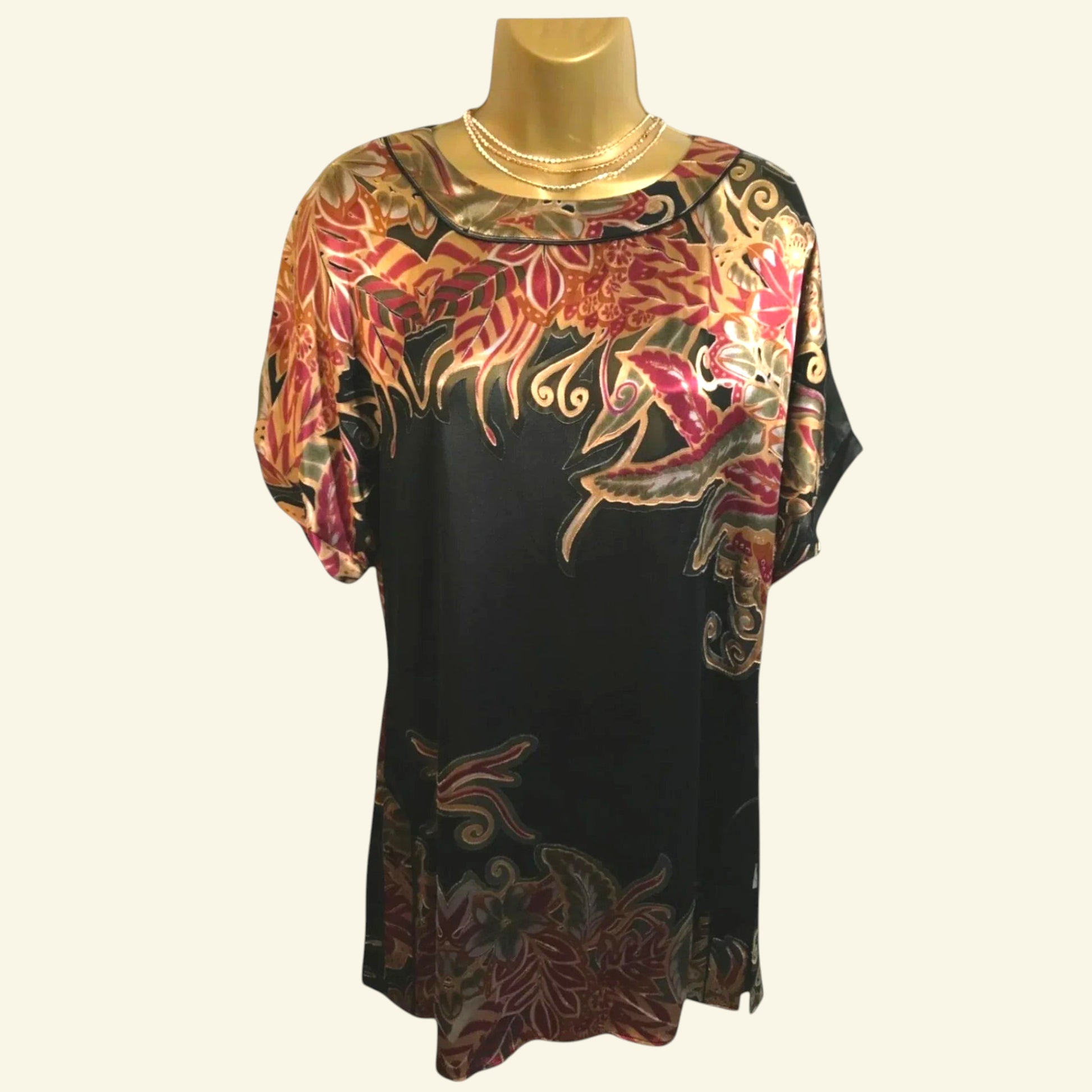 CCDK Black Silk Mix Tunic Dress UK 12 US 8 EU 40 - Timelessfashions