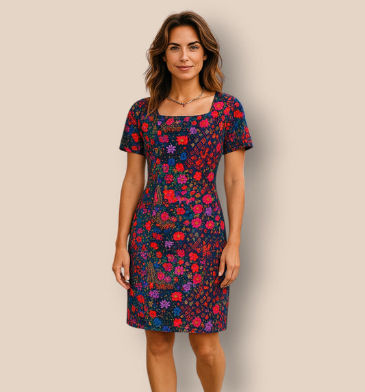 Caroline Charles Vintage Floral Dress UK 16 US 12 EU 44