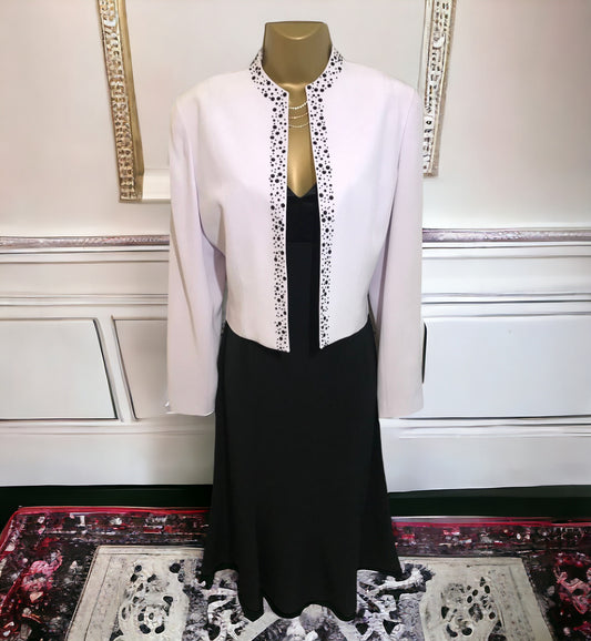 Condici Black & Lilac Special Occasion Outfit UK 10 US 6 EU 38 - Timeless Fashions