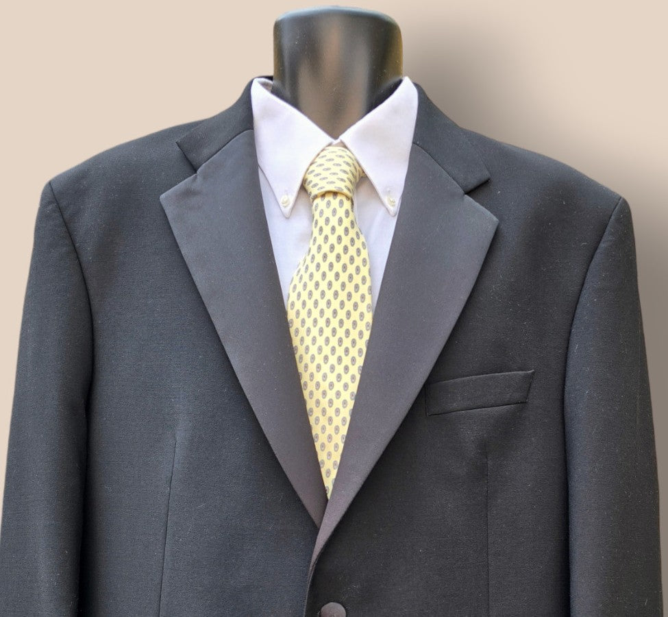 Marks & Spencer Mens Black Single Breasted Tuxedo Jacket UK 44 Timeless Fashions