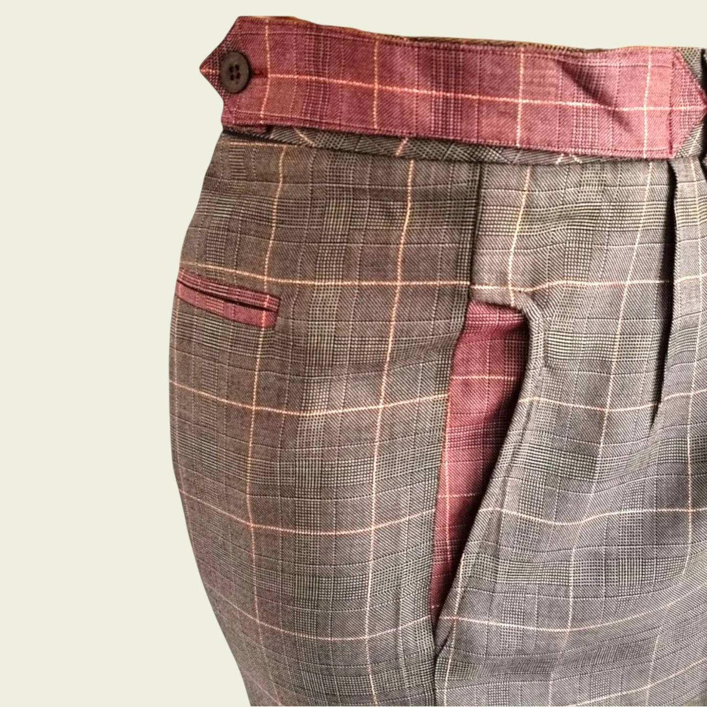 Diane von Furstenberg Womens Brown Plaid Wide Leg Trousers UK 10 US 6 EU 38 - Timelessfashions