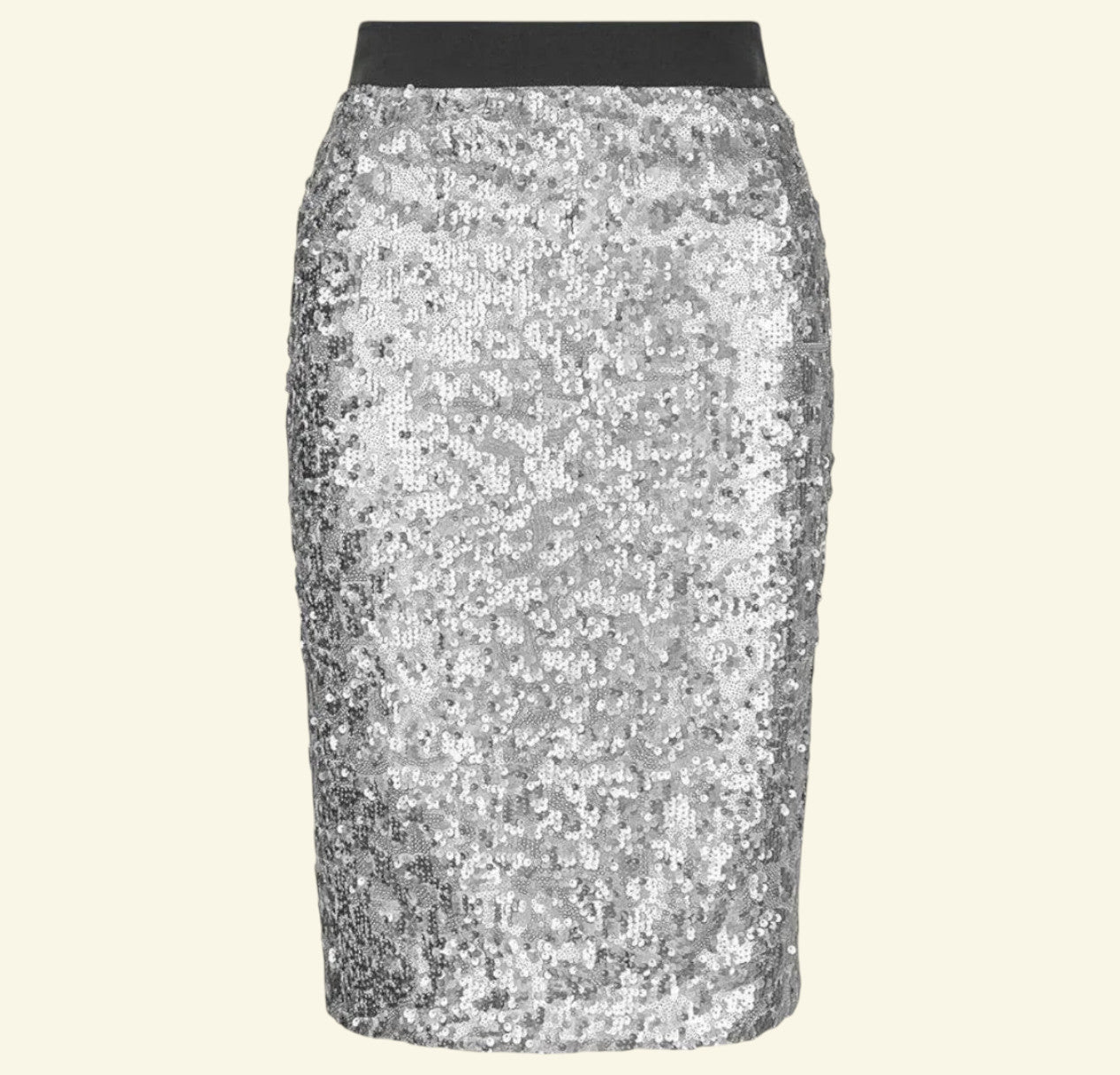 Fenn Wright Manson Caroline Skirt, Silver/Grey Sequin UK 18 US 14 EU 46 - Timelessfashions