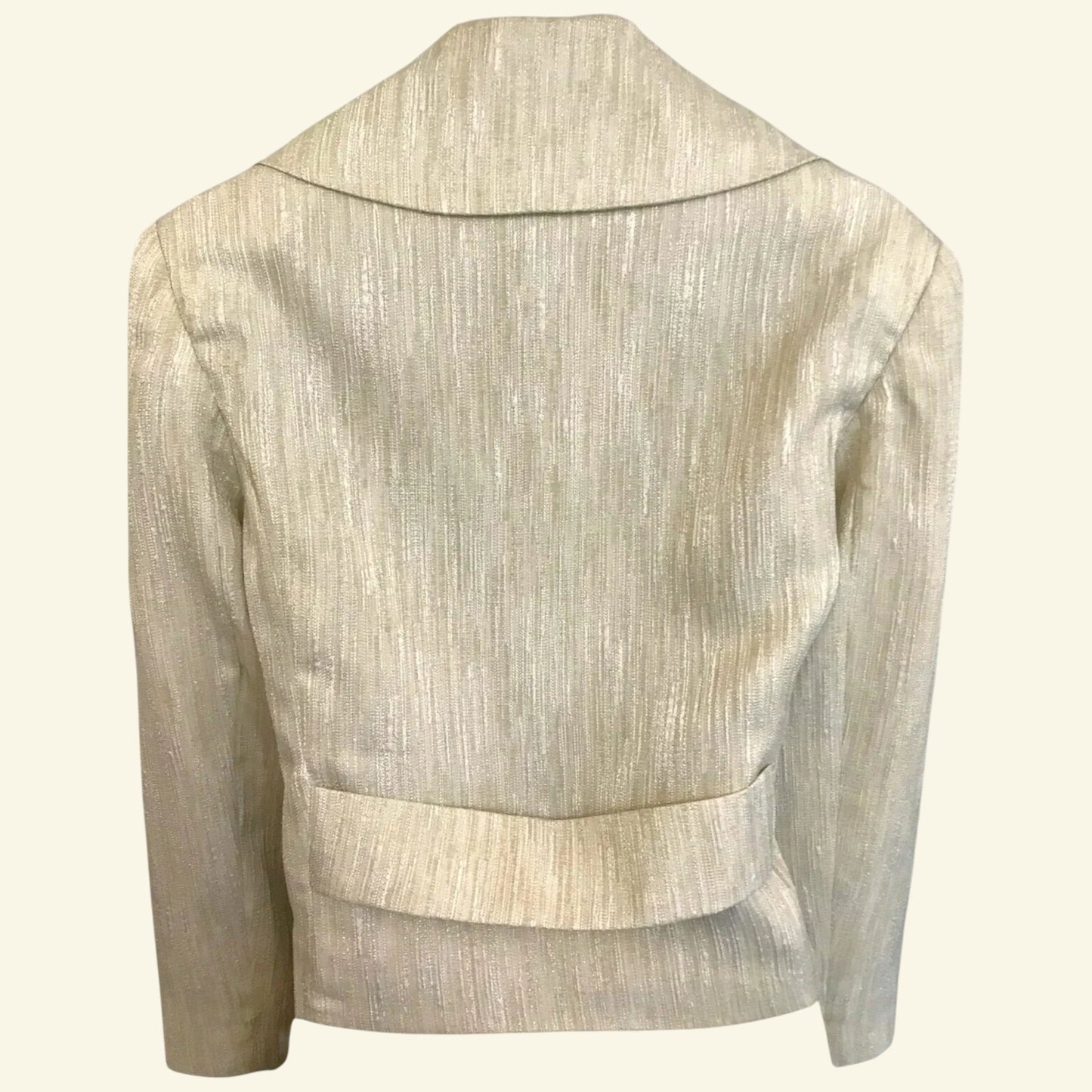 Fosby Design Vintage Cream Peter Pan Collar Jacket UK 12 US 8 EU 40 - Timelessfashions