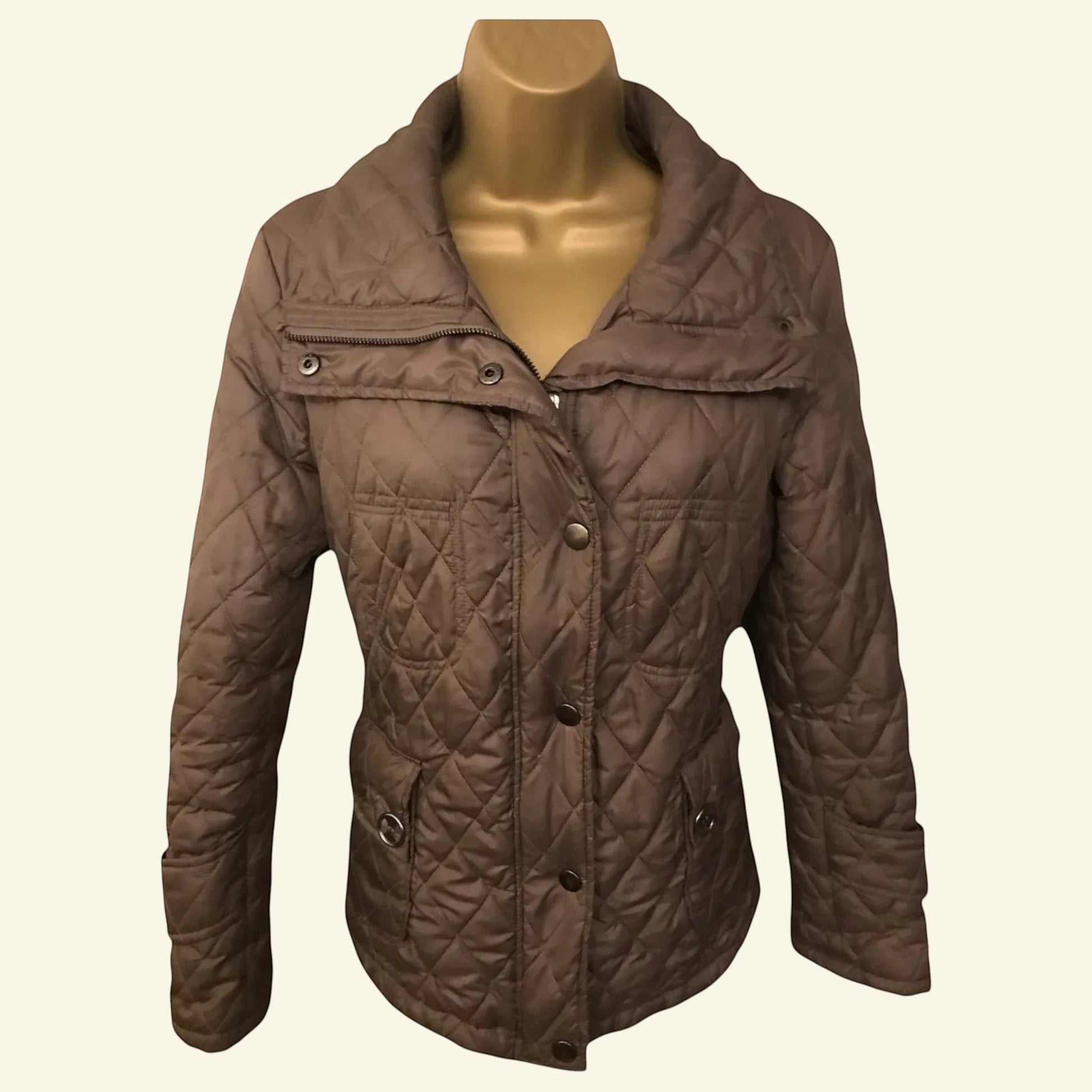 Fenn Wright Manson Ladies Brown Quilted Jacket UK 12 US 8 EU 40 - Timelessfashions