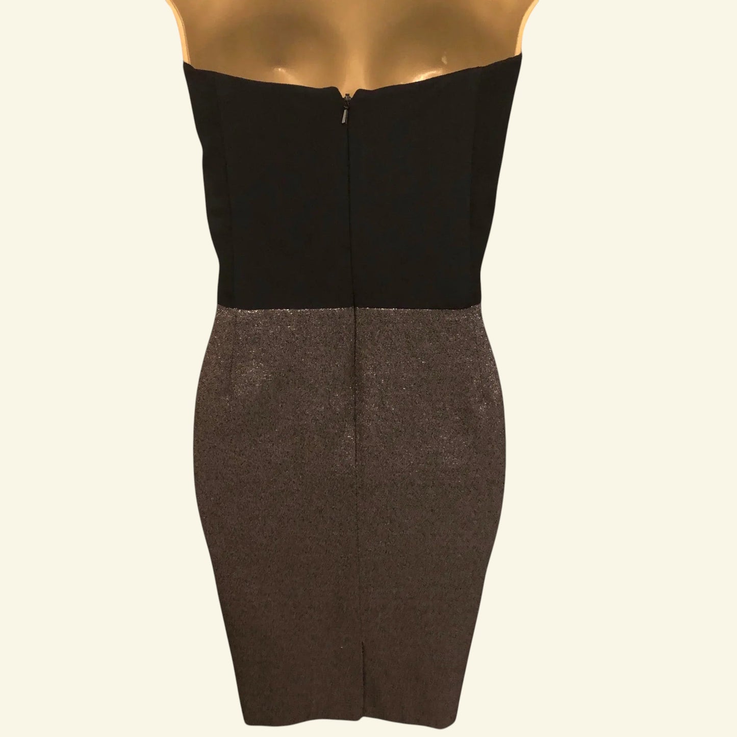 Reiss Della Black & Copper Corset Bustier Dress UK 12 US 8 EU 40 - Timelessfashions
