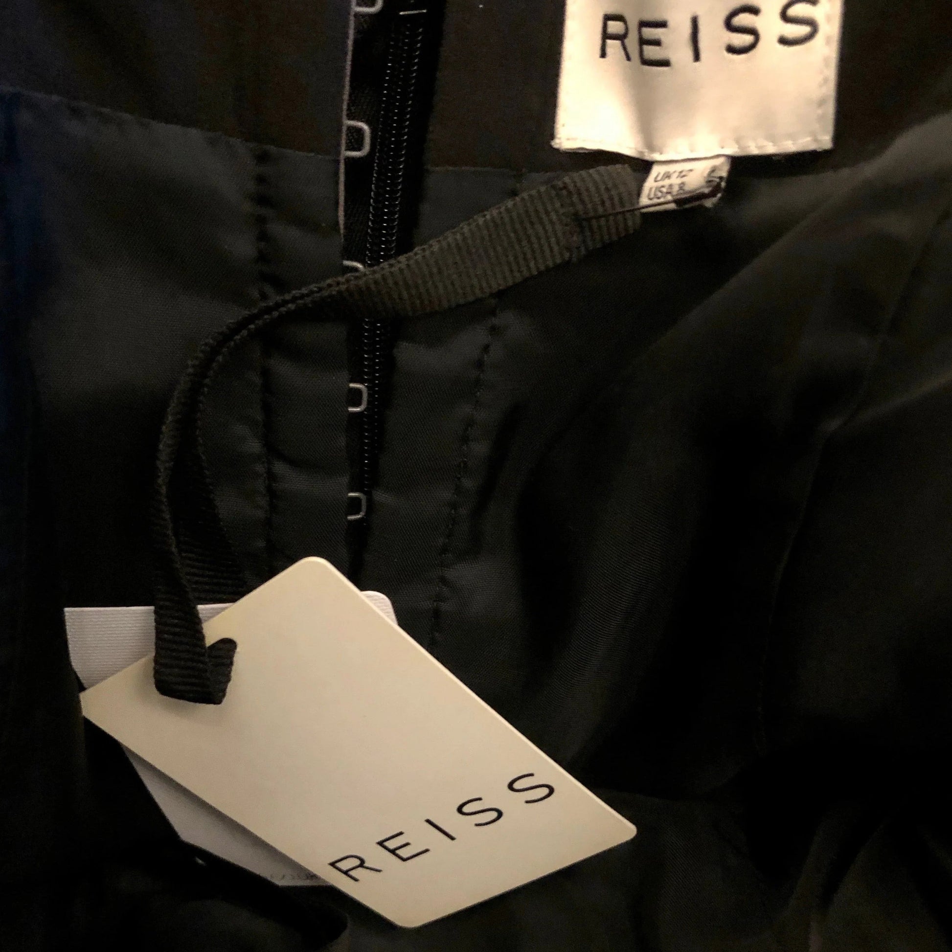 Reiss Della Black & Copper Corset Bustier Dress UK 12 US 8 EU 40 - Timelessfashions