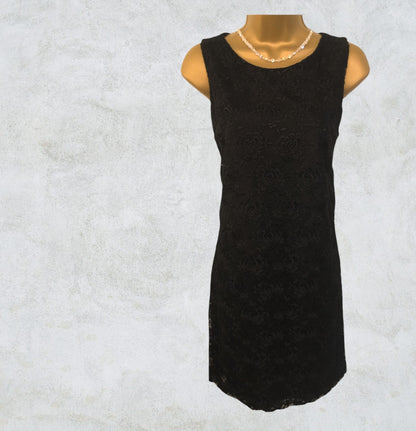 Whistles Black Lace Pencil Dress UK 8 US 4 EU 36 Timeless Fashions