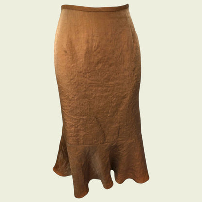 Brown skirt on a beige background