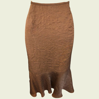 Brown skirt on a beige background
