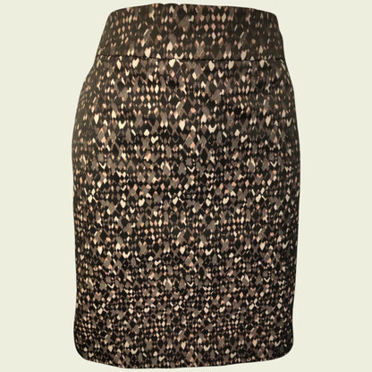 Patterned skirt on a beige background
