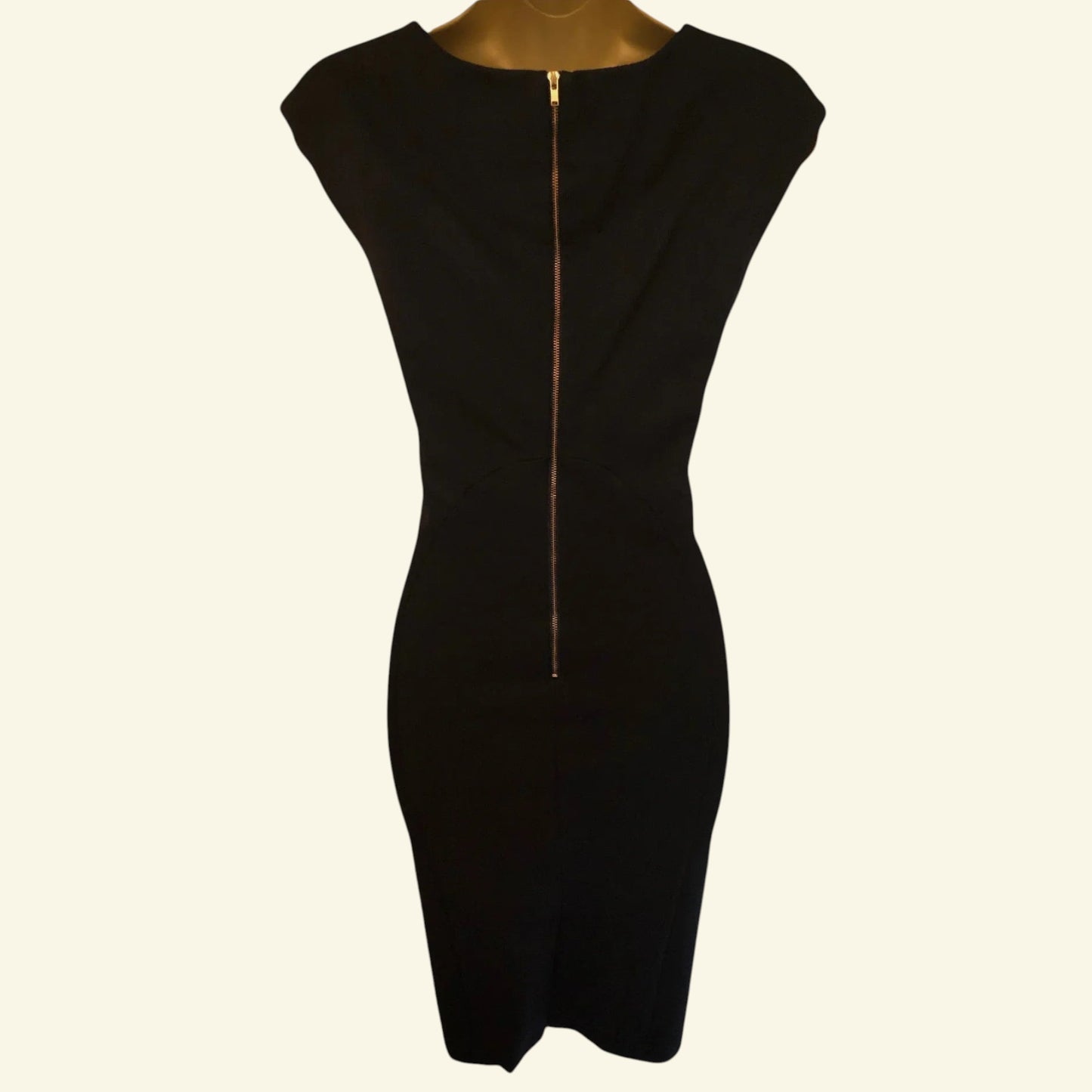 Catherine Maladrino Black Sleeveless Pencil Dress UK 6 US 2 EU 34 - Timelessfashions