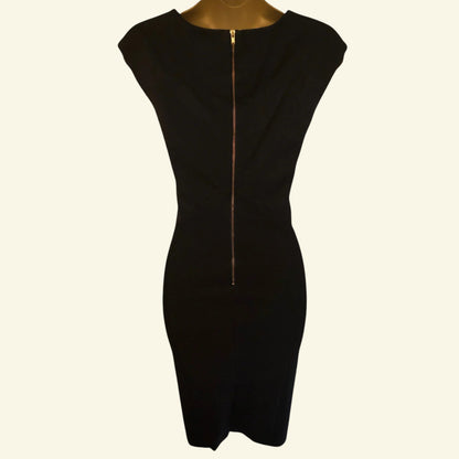 Catherine Maladrino Black Sleeveless Pencil Dress UK 6 US 2 EU 34 - Timelessfashions