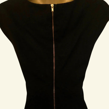 Catherine Maladrino Black Sleeveless Pencil Dress UK 6 US 2 EU 34 - Timelessfashions