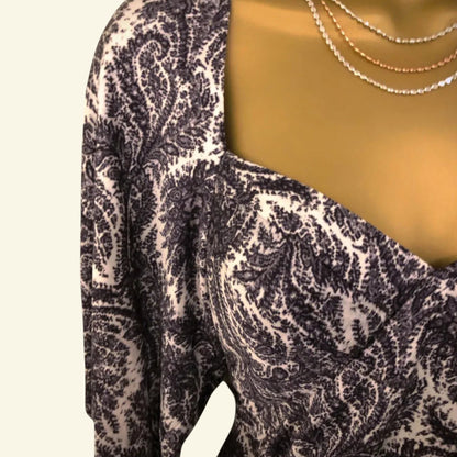 Yigal Azrouel Silk Paisley Print Kimono Style Ruched Dress UK 10 US 6 EU 38 - Timelessfashions