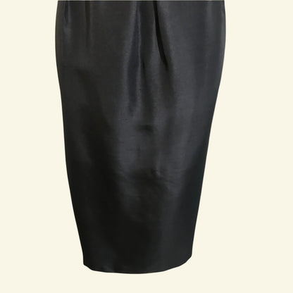 L.K. Bennett Black Silk Sindy Ruched Pencil Dress UK 10 US 6 EU 38 - Timelessfashions