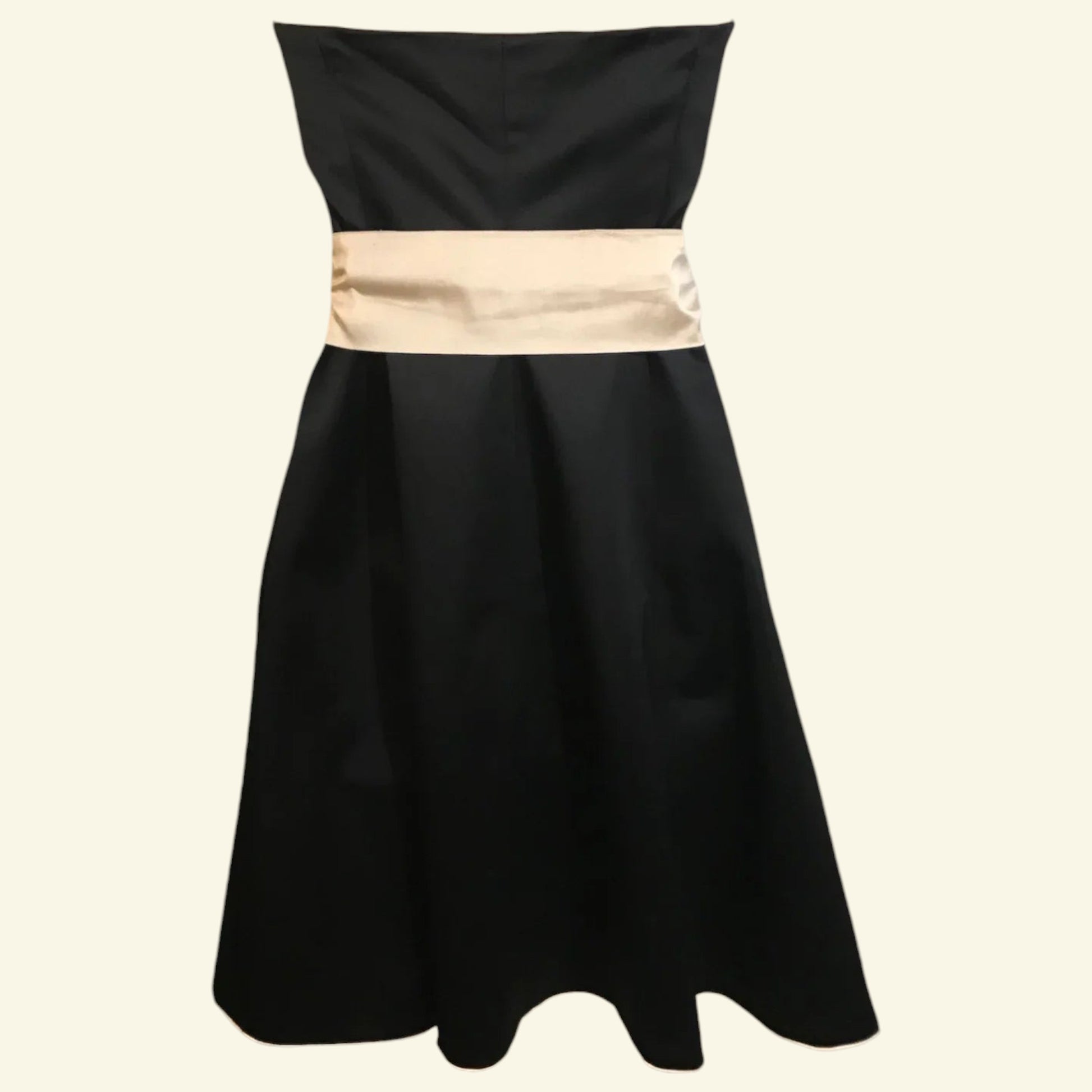 Coast Black & Cream Satin Dress UK 10 US 6 EU 38 - Timelessfashions