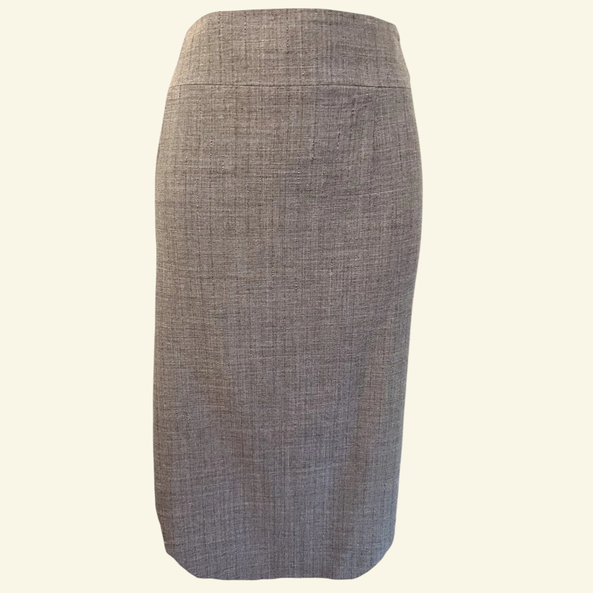 Zapa Grey Lightweight Viscous/Wool Blend Pencil Skirt UK 12 US 8 EU 40 - Timelessfashions
