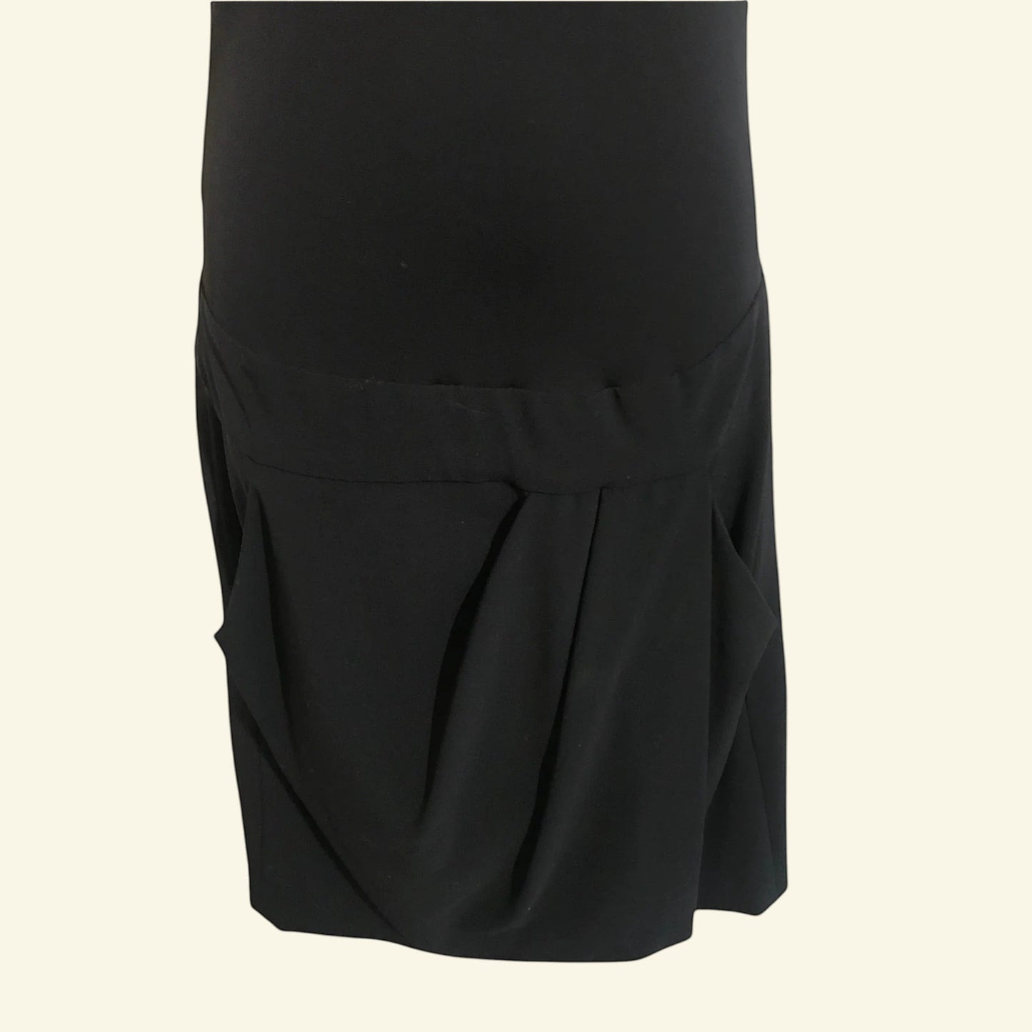 DKNY Donna Karan Women's Black Drop Waist Wool Dress UK 8 US 4 EU 36 - Timelessfashions