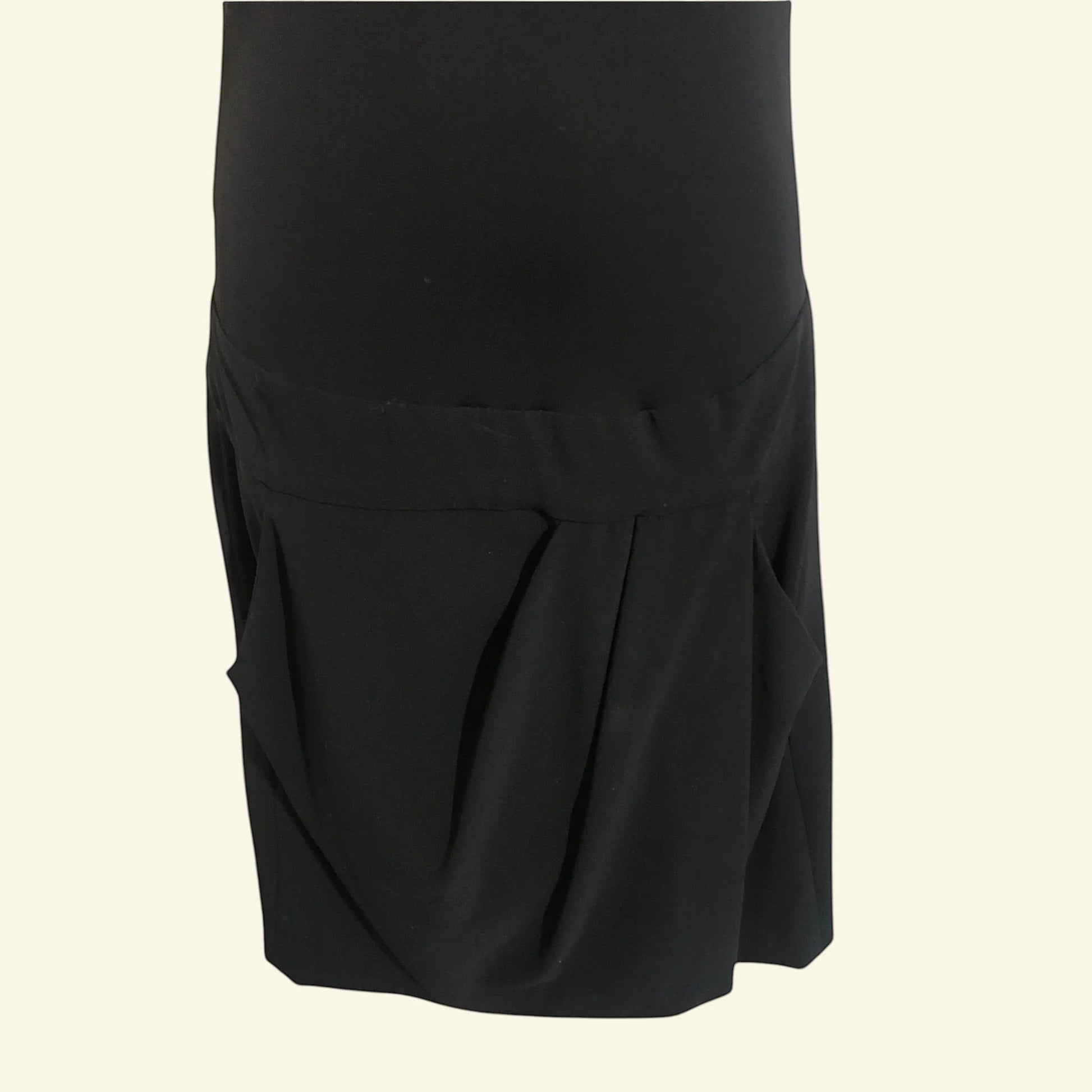 DKNY Donna Karan Women's Black Drop Waist Wool Dress UK 8 US 4 EU 36 - Timelessfashions