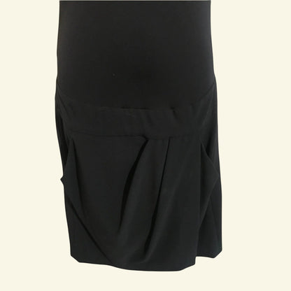 DKNY Donna Karan Women's Black Drop Waist Wool Dress UK 8 US 4 EU 36 - Timelessfashions