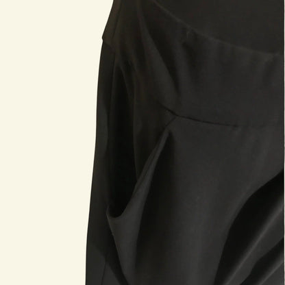 DKNY Donna Karan Women's Black Drop Waist Wool Dress UK 8 US 4 EU 36 - Timelessfashions